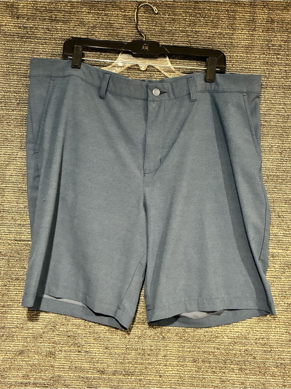 Adidas Golf Men's Blue Flat-Front Casual Shorts Sz 42